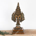 Lord Sadashiva Multi-Headed, Multi-Armed Brass Statue