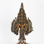 Lord Sadashiva Multi-Headed, Multi-Armed Brass Statue