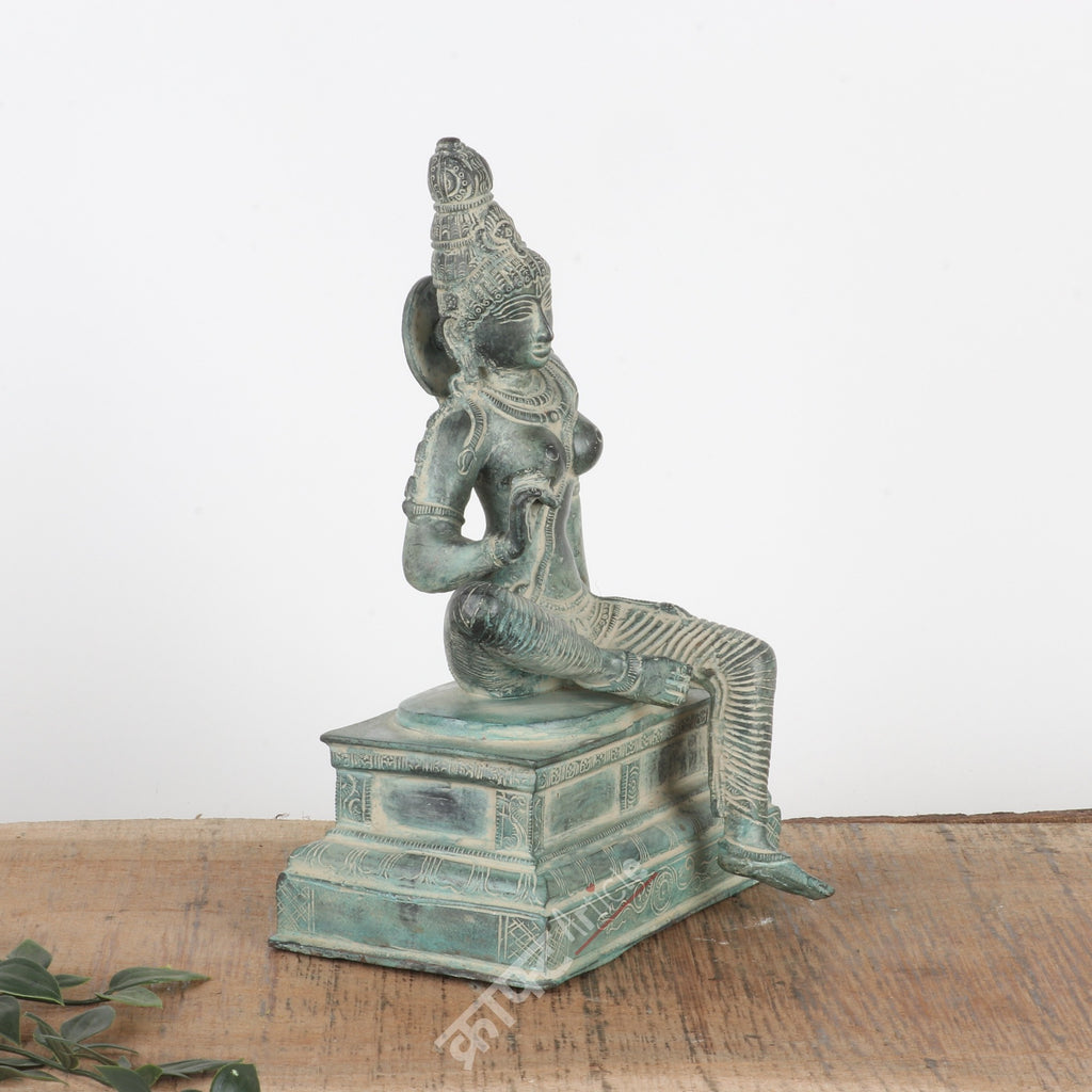 Brass Goddess Parvati Idol