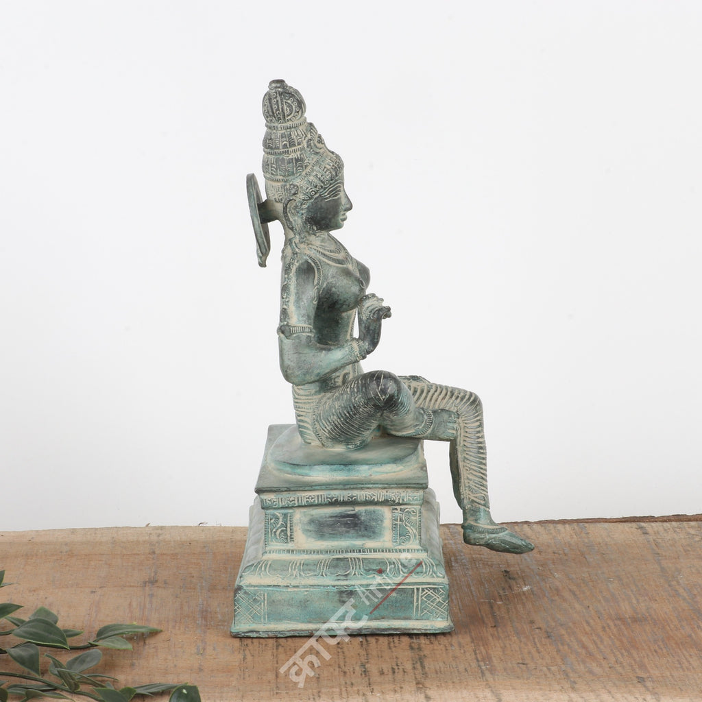Brass Goddess Parvati Idol