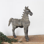 Brass Horse Sculpture 21"