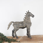 Brass Horse Sculpture 21"