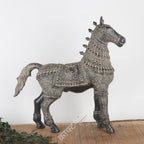 Brass Horse Sculpture 21"
