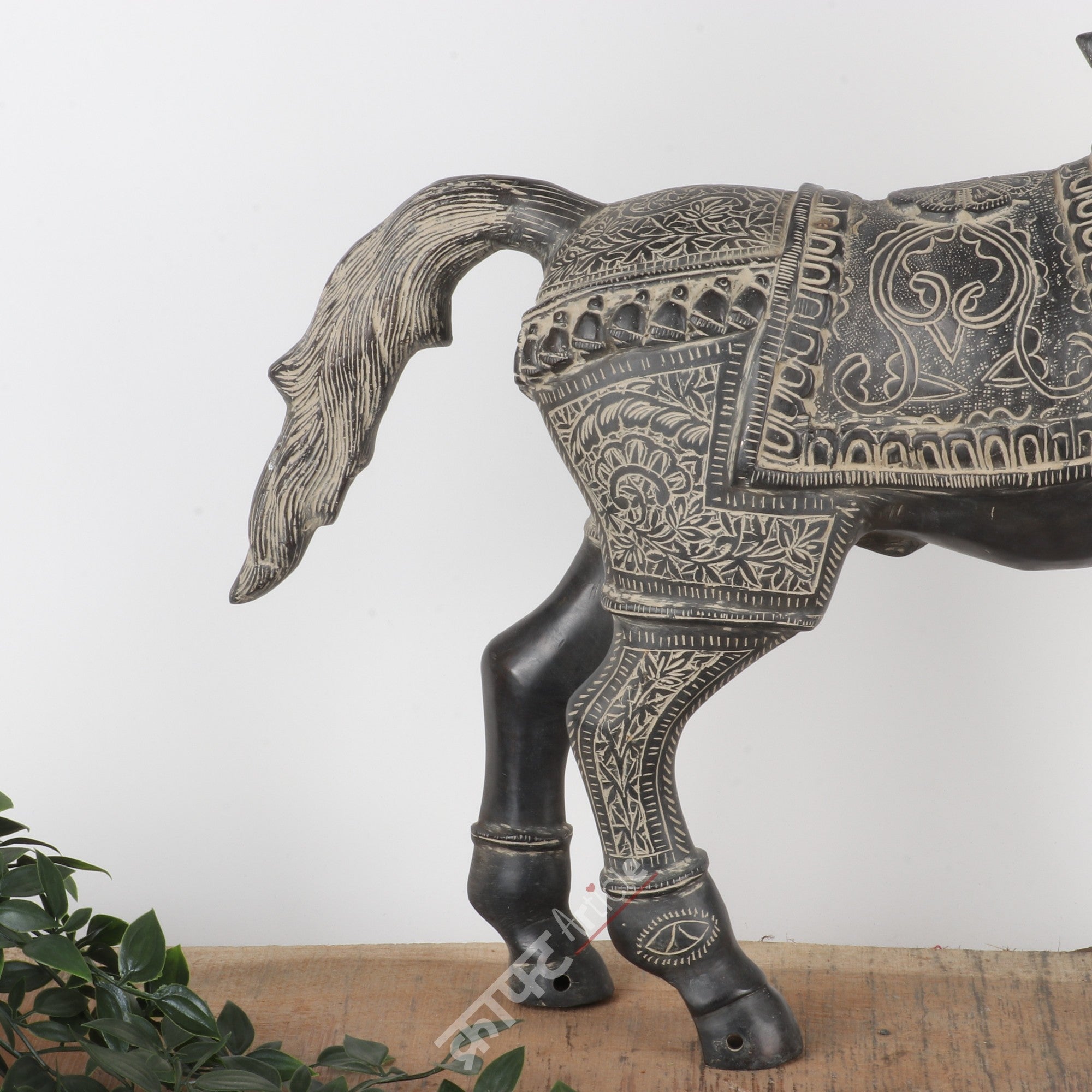 Brass Horse Sculpture 21"