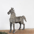 Brass Horse Sculpture 21"