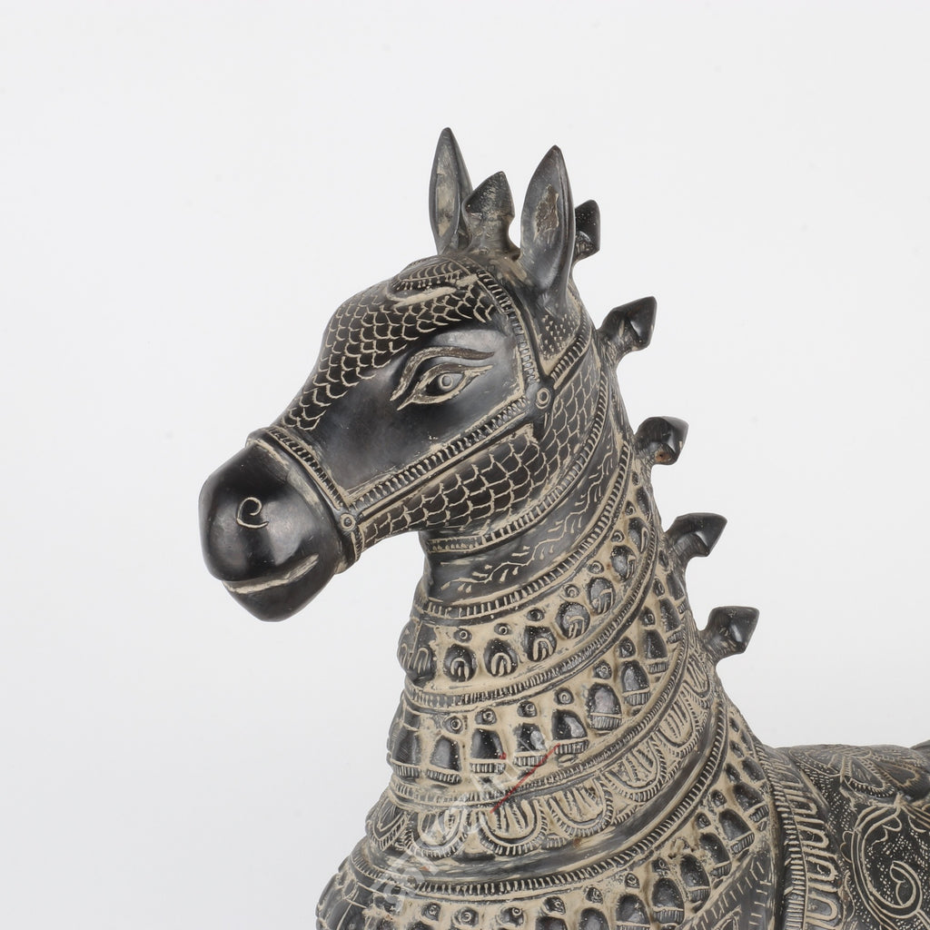 Brass Horse Sculpture 21"