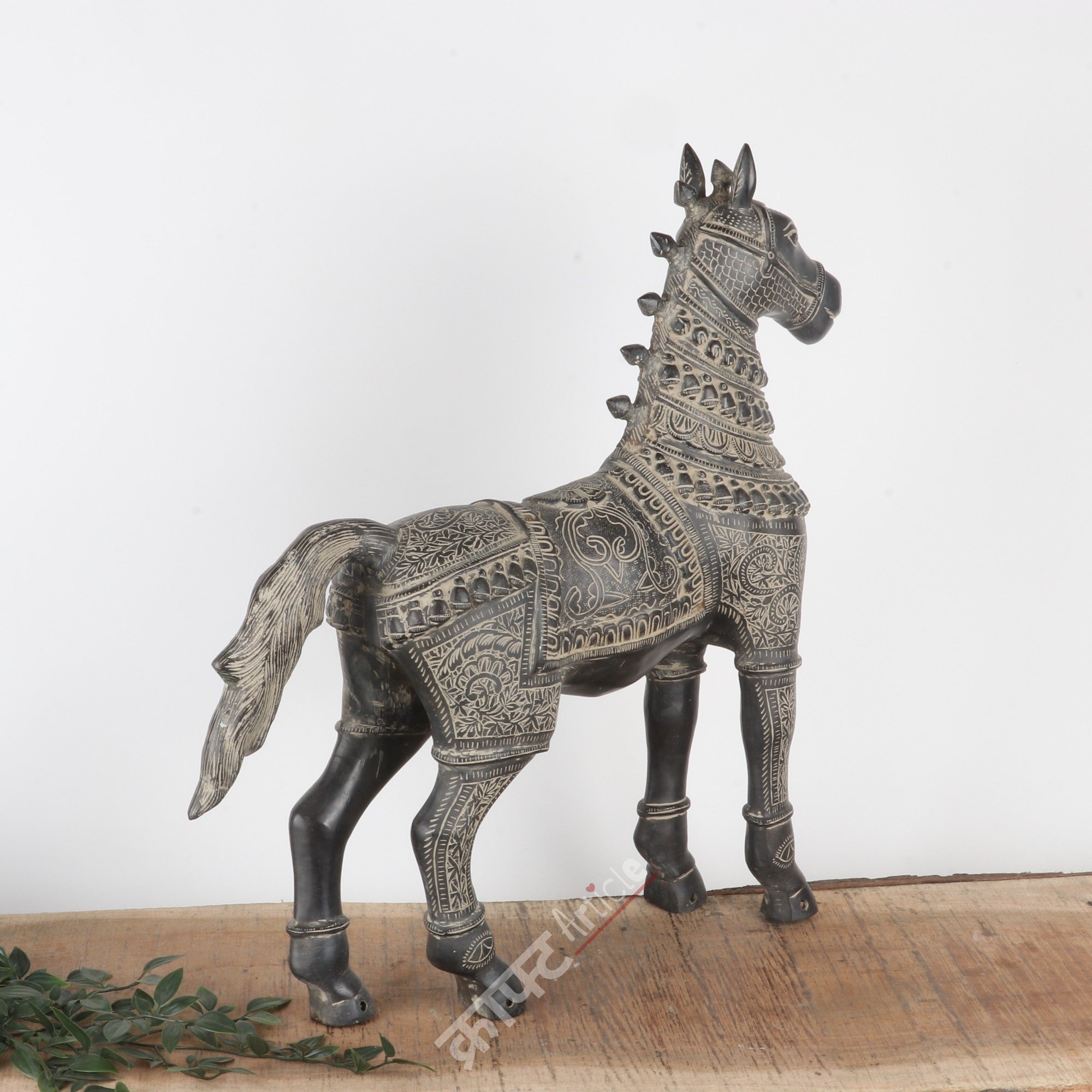 Brass Horse Sculpture 21"