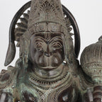 Brass Lord Hanuman Sitting Statue
