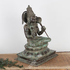Brass Lord Hanuman Sitting Statue
