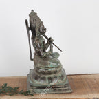 Brass Lord Hanuman Sitting Statue