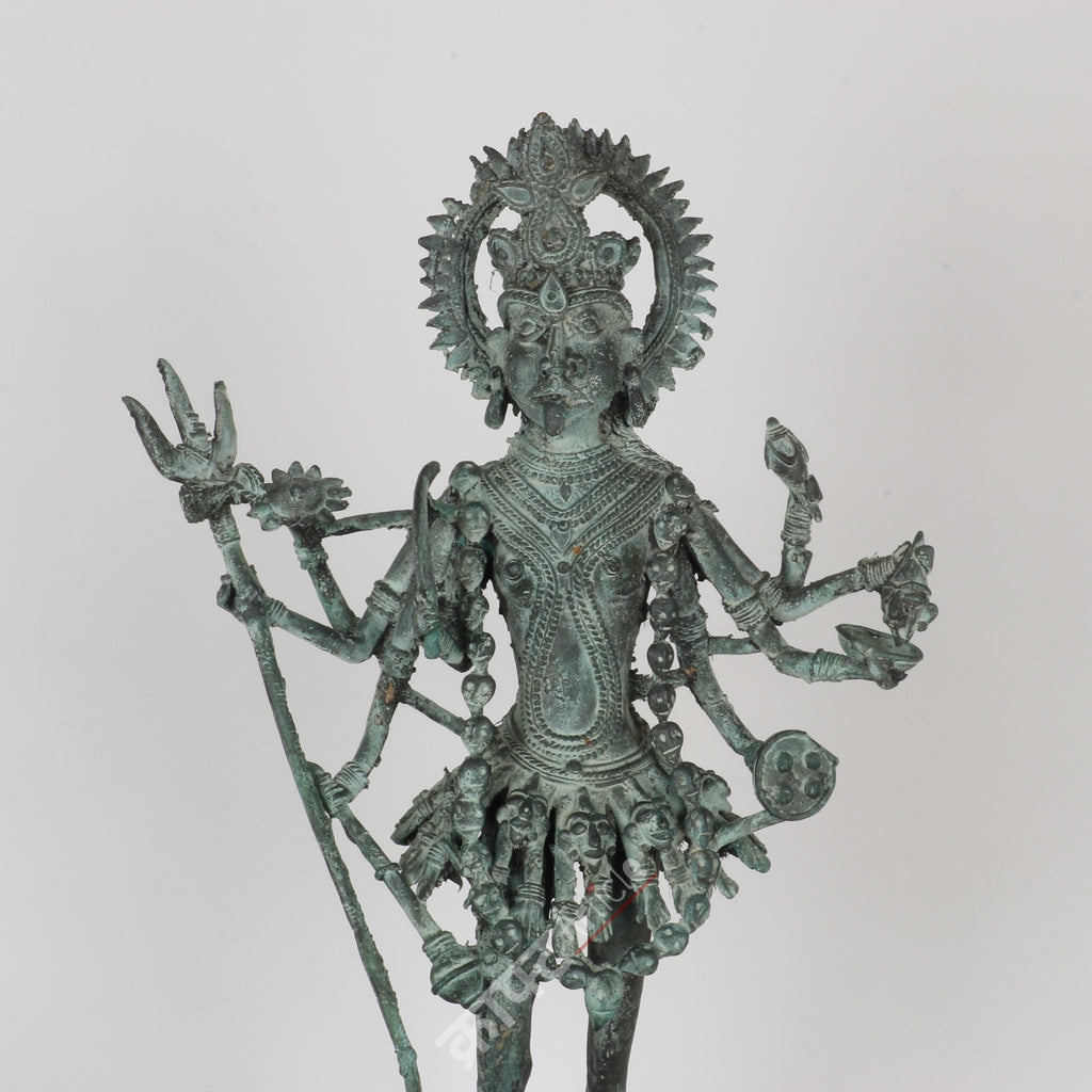 Brass Goddess Kali Tribal Sculpture