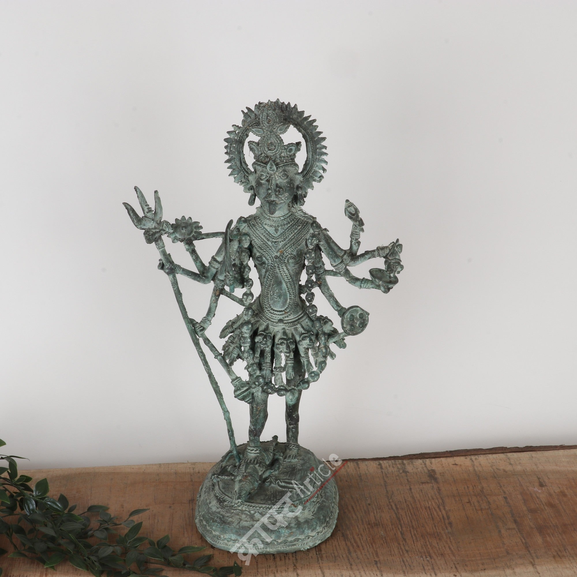 Brass Goddess Kali Tribal Sculpture