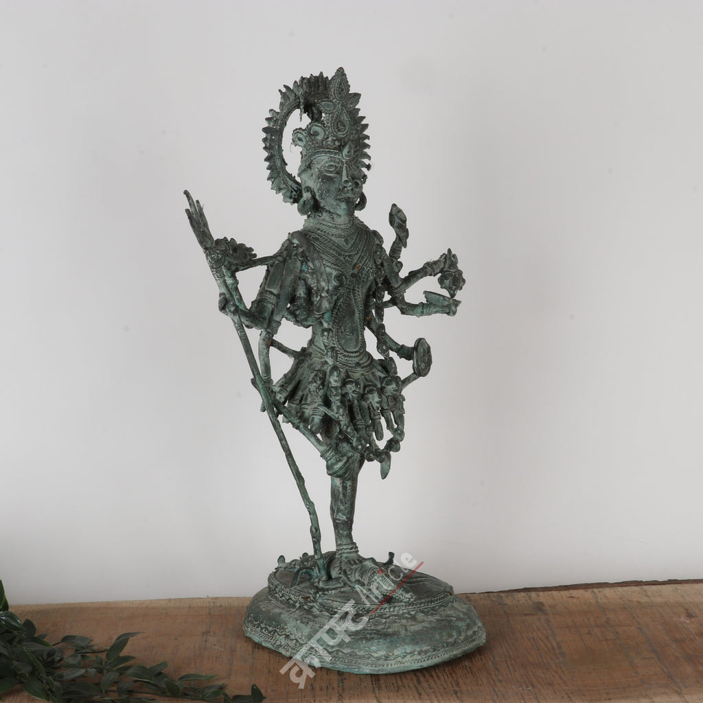 Brass Goddess Kali Tribal Sculpture