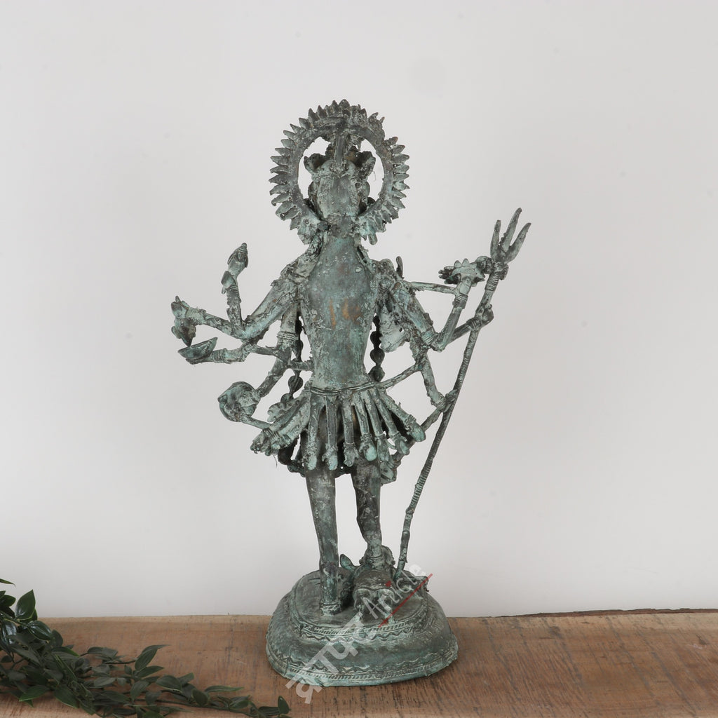 Brass Goddess Kali Tribal Sculpture