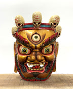 Tibetan Himalayan Wooden Ritual Mask