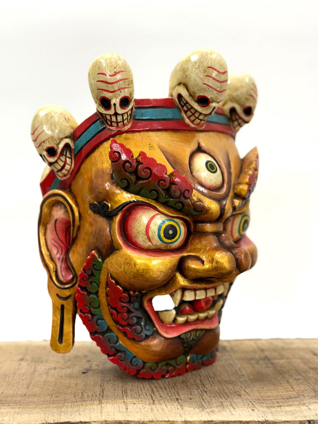 Tibetan Himalayan Wooden Ritual Mask