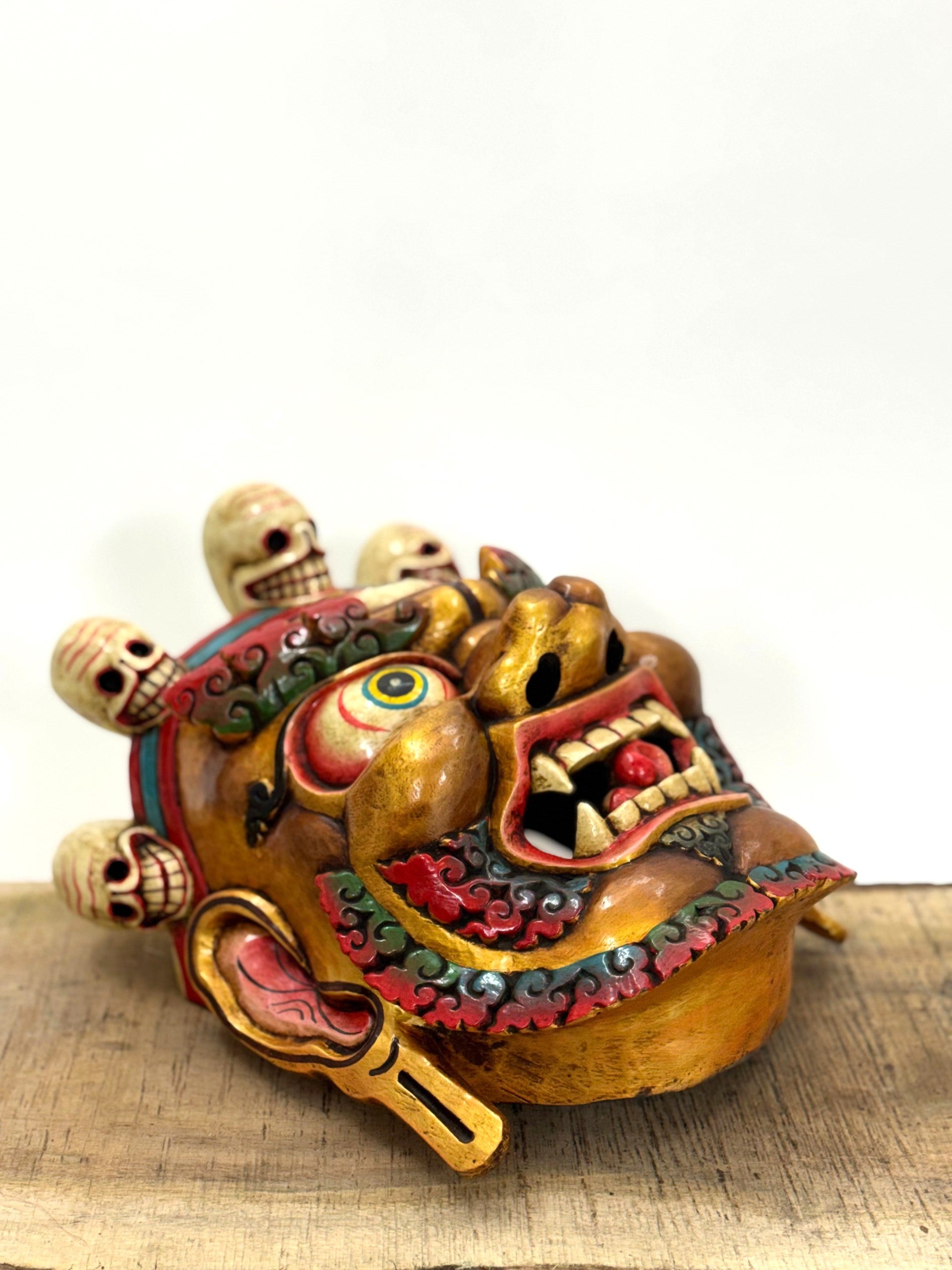 Tibetan Himalayan Wooden Ritual Mask