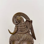 Brass Shiva Head Sculpture 16"