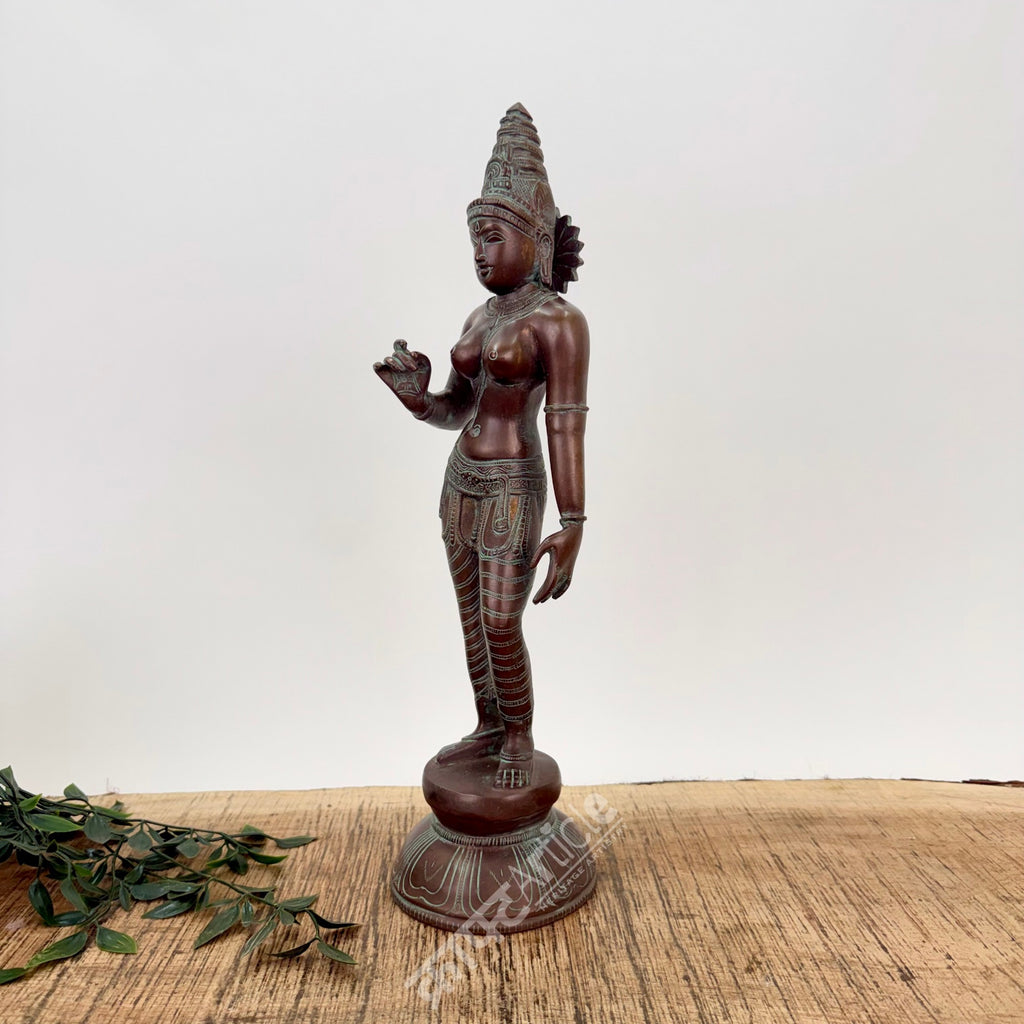 Brass Goddess Parvati Sculpture