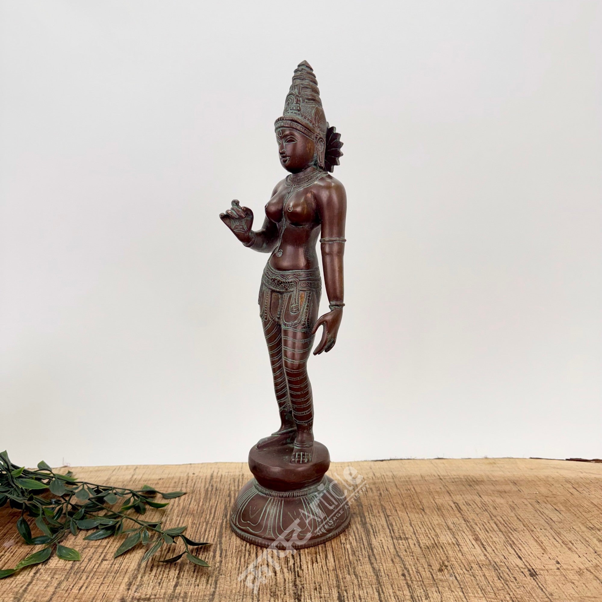 Brass Goddess Parvati Sculpture