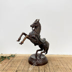 Brass Rearing Horse Sculpture Set (Pair)