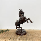 Brass Rearing Horse Sculpture Set (Pair)